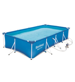 Bestway Jeu de piscine rectangulaire Steel Pro 400x211x81 cm 56424