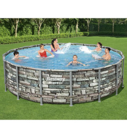 Bestway Ensemble de piscine Power Steel 488x122 cm