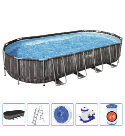 Bestway Ensemble de piscine ovale 7,32x3,66x1,22 m