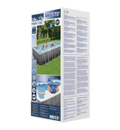 Bestway Ensemble de piscine Power Steel Rectangulaire 549x274x122 cm