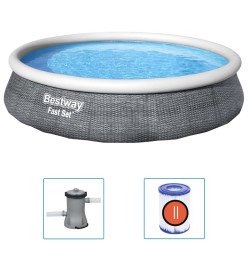 Bestway Ensemble de piscine gonflable Fast Set avec pompe 396x84 cm