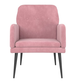 Fauteuil Rose 62x79x79 cm Velours