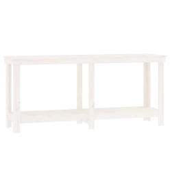 Banc de travail Blanc 180x50x80 cm Bois de pin massif