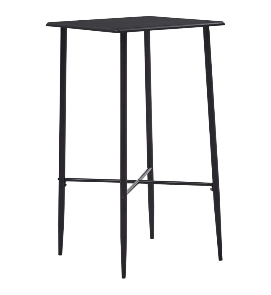 Table de bar Noir 60x60x111 cm MDF