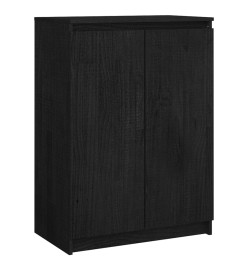 Buffet Noir 60x36x84 cm Bois de pin massif