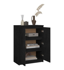 Buffet Noir 60x36x84 cm Bois de pin massif