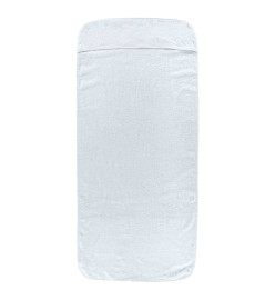 Serviettes de plage 2 pcs blanc 75x200 cm tissu 400 GSM