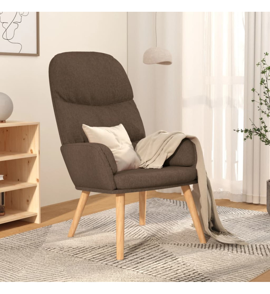 Chaise de relaxation Taupe Tissu