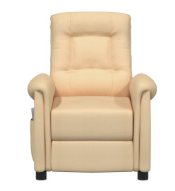 Fauteuil de massage Crème Tissu microfibre