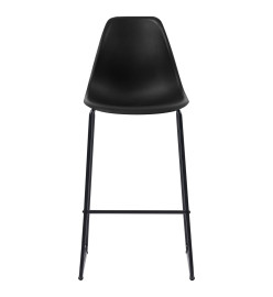 Chaises de bar lot de 4 noir plastique