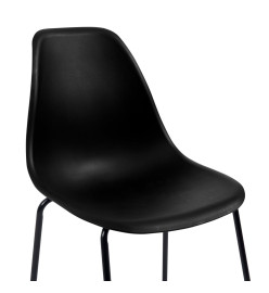 Chaises de bar lot de 4 noir plastique