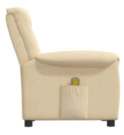 Fauteuil de massage Crème Tissu microfibre