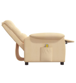 Fauteuil de massage Crème Tissu microfibre