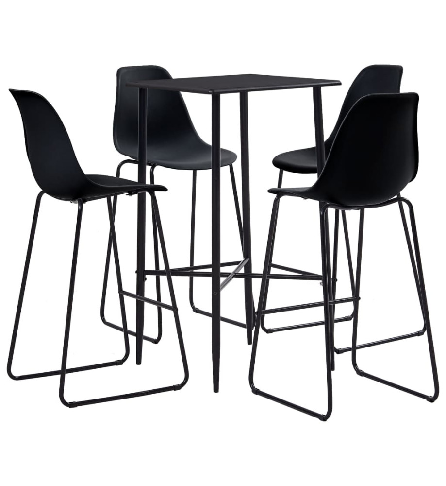 Ensemble de bar 5 pcs Plastique Noir