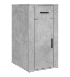 Bureau avec armoire gris béton bois d'ingénierie