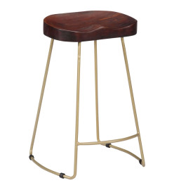 Tabourets de bar Gavin lot de 2 bois de manguier massif