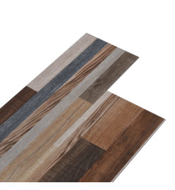 Planches de plancher PVC 4,46 m² 3 mm Autoadhésif Multicolore