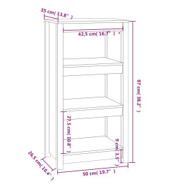 Bibliothèque 50x35x97 cm Bois de pin massif