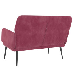 Banc Rouge bordeaux 108x79x79 cm Velours