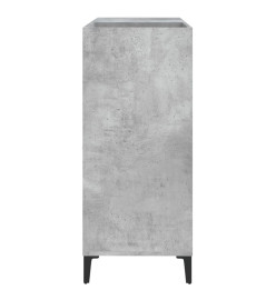 Armoire à disques gris béton 84,5x38x89 cm bois d'ingénierie