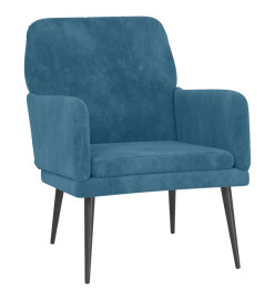 Fauteuil Bleu 62x79x79 cm Velours