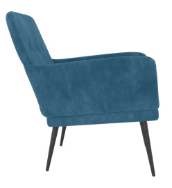 Fauteuil Bleu 62x79x79 cm Velours