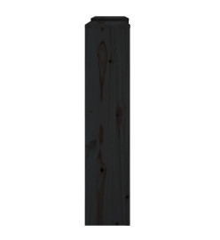 Cache-radiateur Noir 210x21x85 cm Bois massif de pin