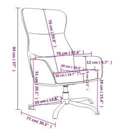 Fauteuil inclinable Crème Similicuir