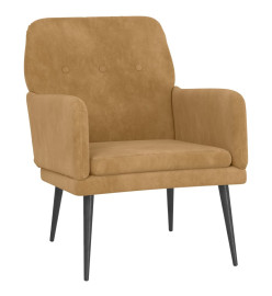 Fauteuil Marron 62x79x79 cm Velours