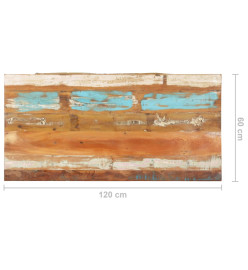 Dessus de table rectangulaire 60x120 cm 25-27 mm Bois récupéré