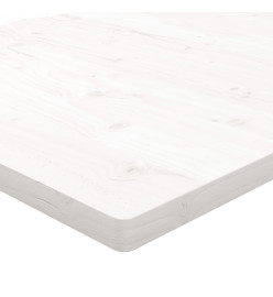 Dessus de table blanc 80x80x2,5 cm bois de pin massif