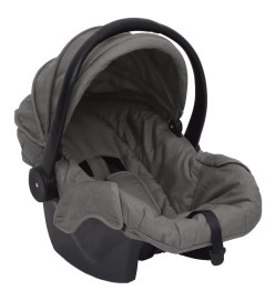 Poussette pour bébé 3-en-1 Gris clair et noir Acier