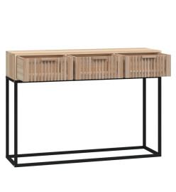 Table console 105x30x75 cm bois d'ingénierie et fer