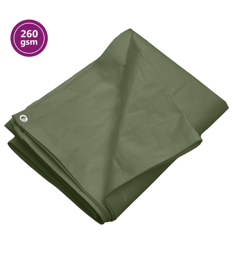 Bâche 260 g/m² 3x4 m Vert PEHD