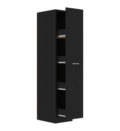 Armoire d'apothicaire Noir 30x42,5x150 cm Aggloméré