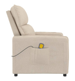 Fauteuil de massage Crème Tissu microfibre