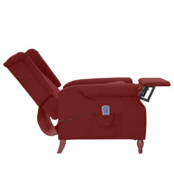 Fauteuil de massage inclinable Rouge bordeaux Tissu