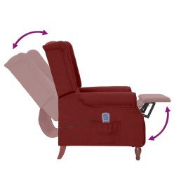 Fauteuil de massage inclinable Rouge bordeaux Tissu