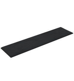 Panneaux muraux 12 pcs Noir 60x15 cm Velours 1,08 m²