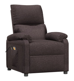 Fauteuil de massage Marron foncé Tissu