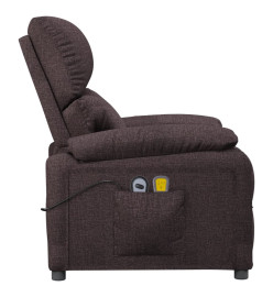 Fauteuil de massage Marron foncé Tissu