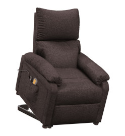 Fauteuil de massage Marron foncé Tissu