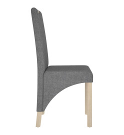 Chaises à manger lot de 2 gris clair tissu