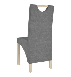 Chaises à manger lot de 2 gris clair tissu