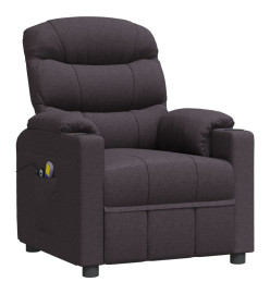 Fauteuil électrique de massage Marron foncé Tissu