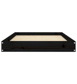 Lit pour chien Noir 91,5x64x9 cm Bois de pin solide