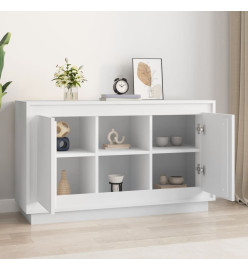 Buffet blanc 102x35x60 cm bois d'ingénierie