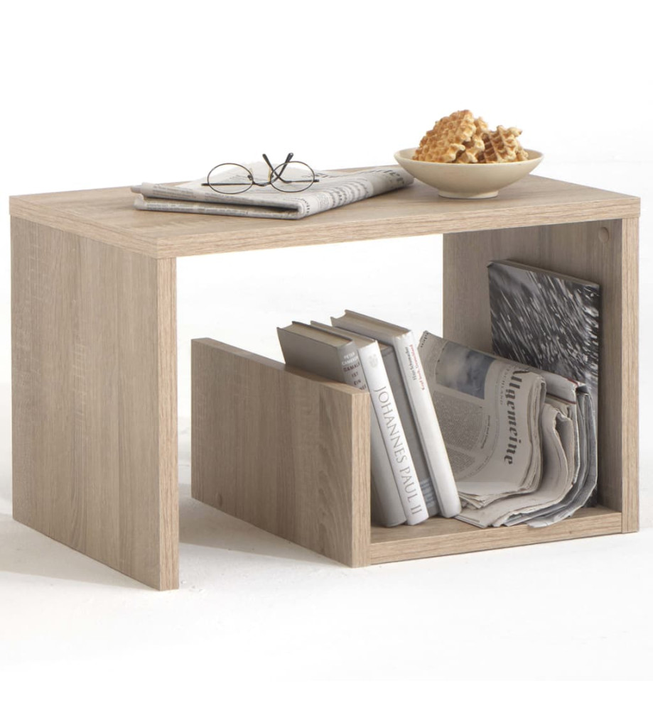 FMD Table basse 2-en-1 59 x 36 x 38 cm Chêne