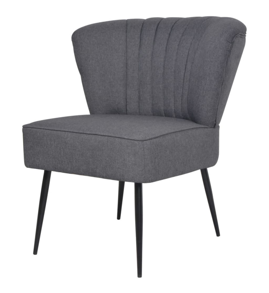 Chaise de cocktail Gris foncé Tissu