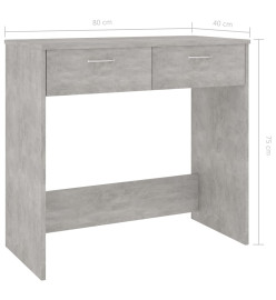 Bureau Gris béton 80x40x75 cm Aggloméré